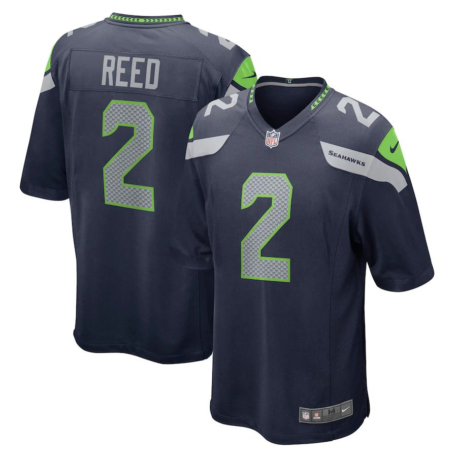 Men Seattle Seahawks 2 D.J. Reed Nike College Navy Player Game NFL Jersey